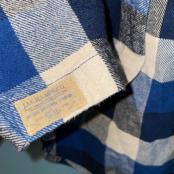 Jachs Plaid Flannel Button Down Shirt Size Medium - Picture 6 of 8